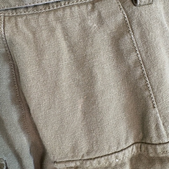 Free People Green Linen Cropped Pants - Picture 6 of 9